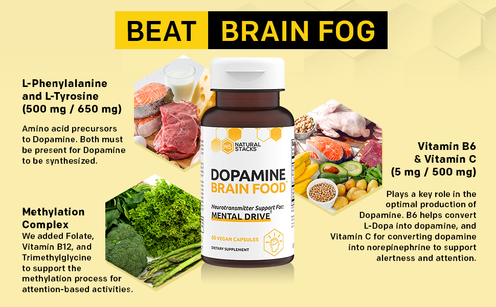 NATURAL STACKS Dopamine Focus Supplement & Memory