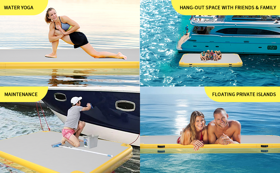 inflatable floating mat