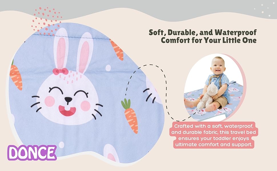Waterproof toddler travel bed