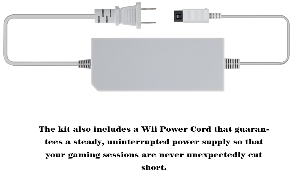 LongLongJin 4 in 1 Wii Cord Adapter Kit Wii Accessories