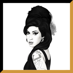 Illustration of Amy Winehouse from Eyeline by Zahra Hankir