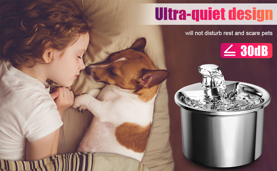 CanvasLot Cat Water Fountain, Pet Fountain for Cats Inside