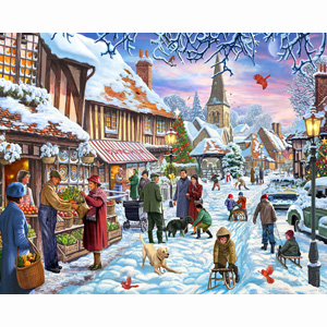 A winter stroll jigsaw puzzle Clearance