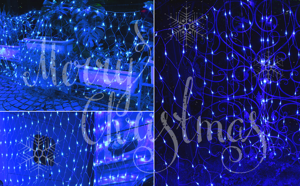 Joomer 7ft x 5ft 200 LED Christmas Net Lights, 8 Modes Timer