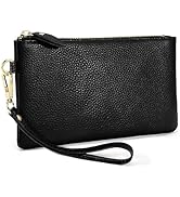 YALUXE Genuine Leather Wristlet Handbags Purses Cell Phone Pocket Clutch Wallet Crossbody Bags fo...