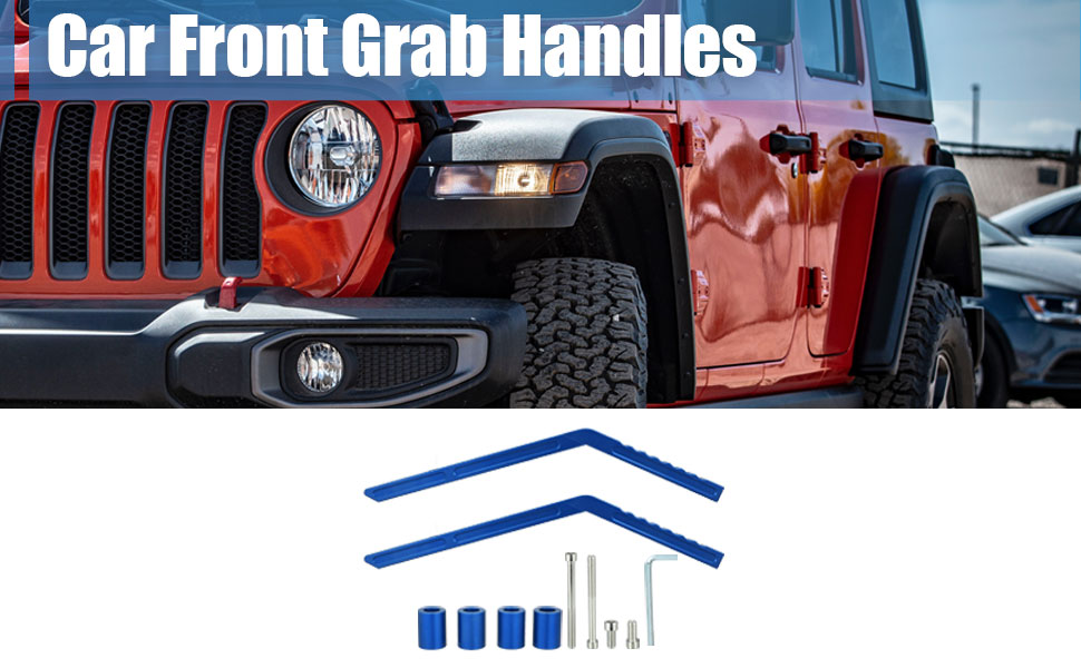 X AUTOHAUX 1 Set Rear Grab Handles Aluminum Alloy Car Grab