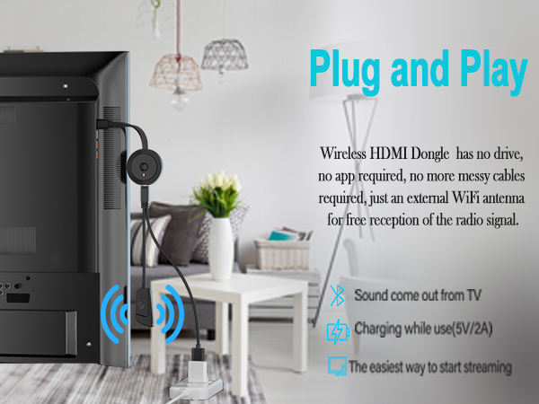 DRYMOKINI Wireless HDMI Dongle