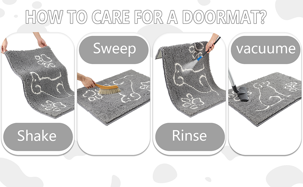 Ompaa Indoor Door Mat Entryway Rug Traps Mud and Dirt, Super Absorbent Doormats for