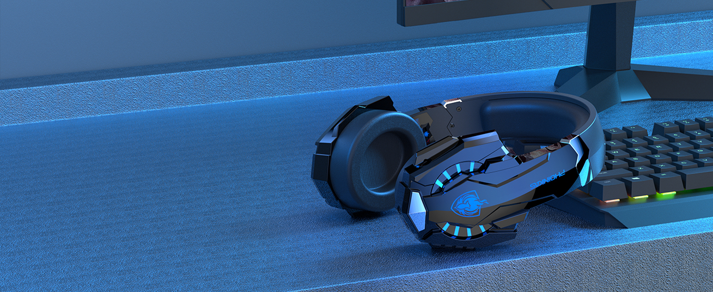 PHOINIKAS Wireless Gaming Headset with mic for PS4 PS5 PC