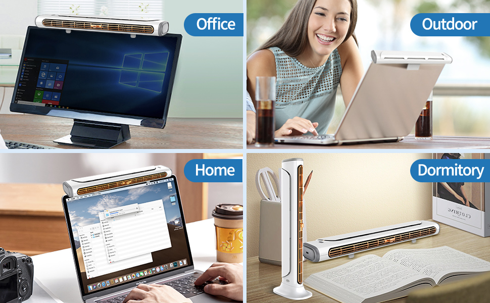 【2023 Monitor Fan】Office Fan Tower Fan 2 in 1, 4000mAh