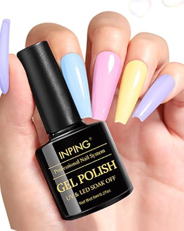 inping glitter gel polish hema free gel polish hot pink peel off nail polish purple units