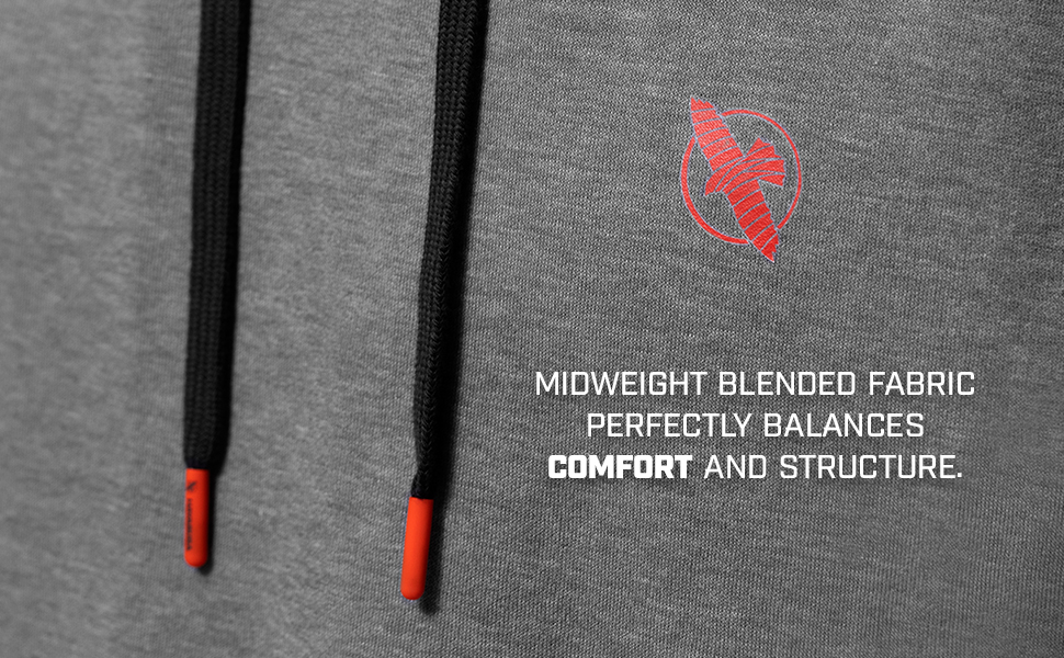 Hayabusa Men's Midweight Pullover Hoodie Dark Heather Grey