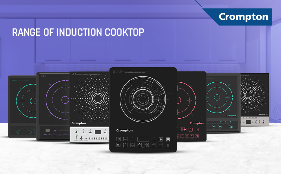 Buy Crompton Instaserve 1900 W Induction Cooktop with Tactile Push Buttons 8 One touch Cook