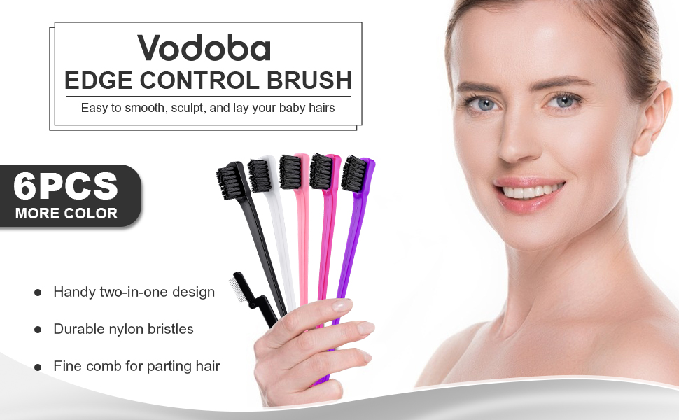 Vodoba Edge Brush 6 Pieces Edge Control Brush Comb Set