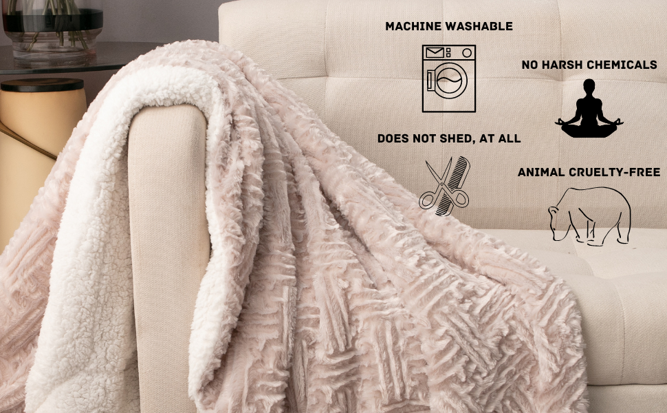 Champagne throw blanket