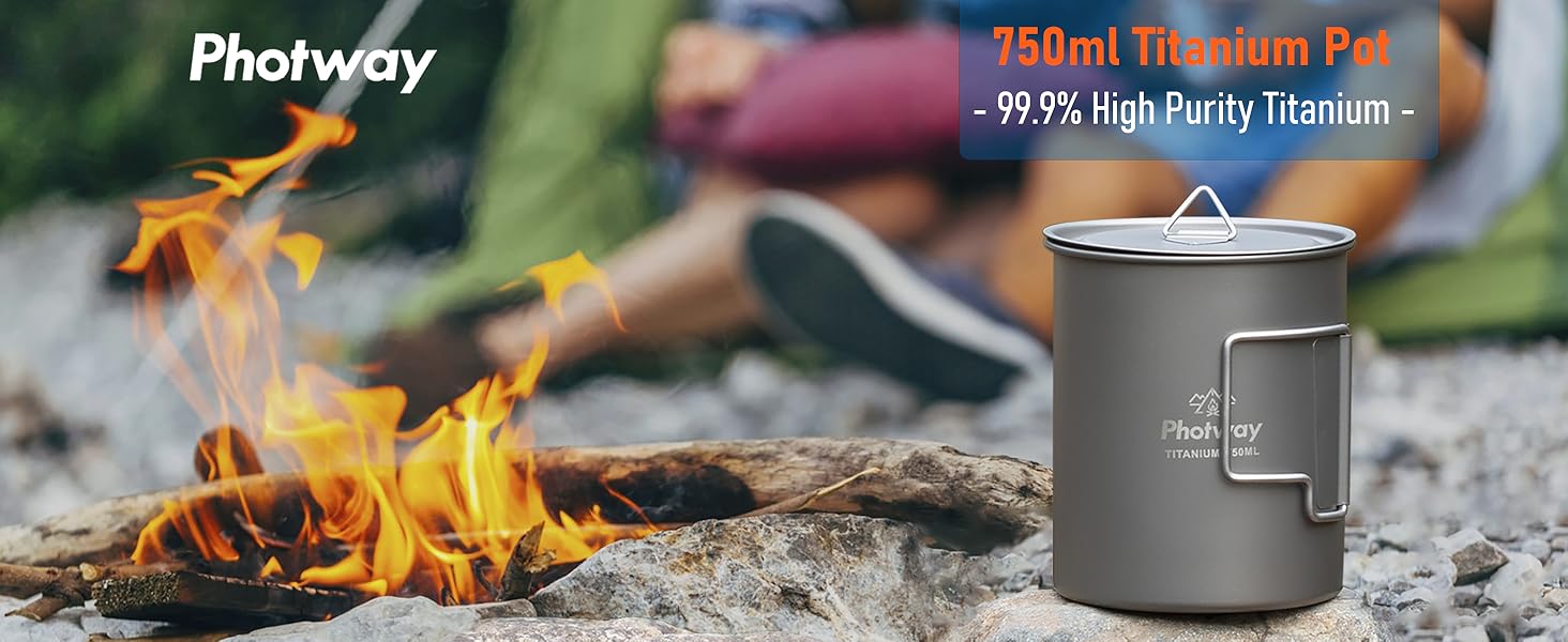 Camping Titanium Pot 750ml