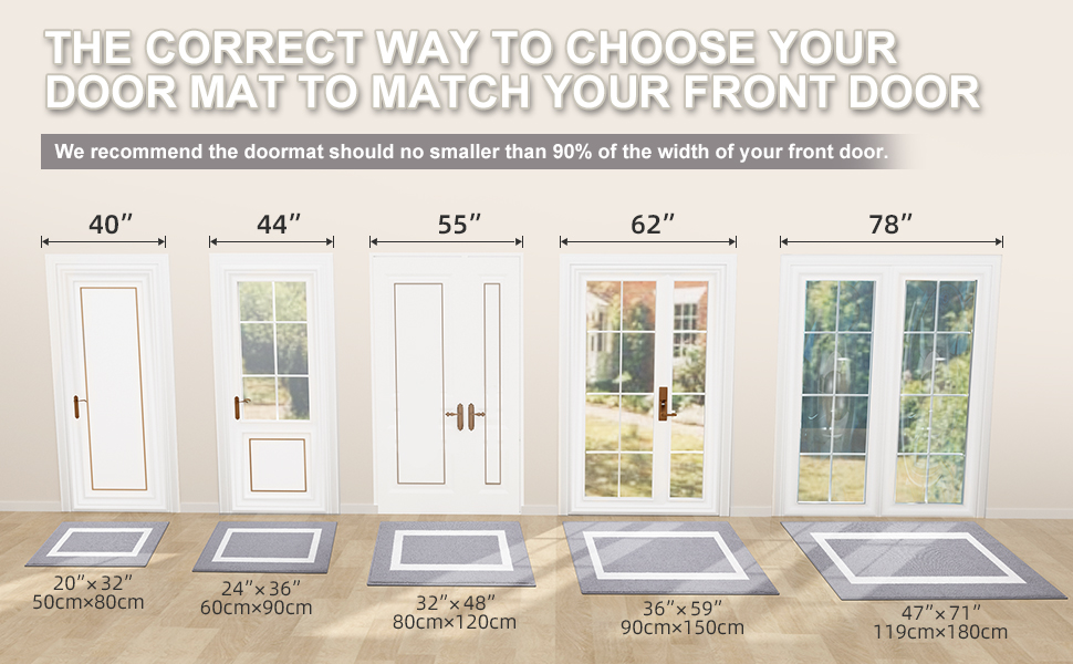 OLANLY Indoor Door Mat, 20x32, NonSlip Absorbent Resist