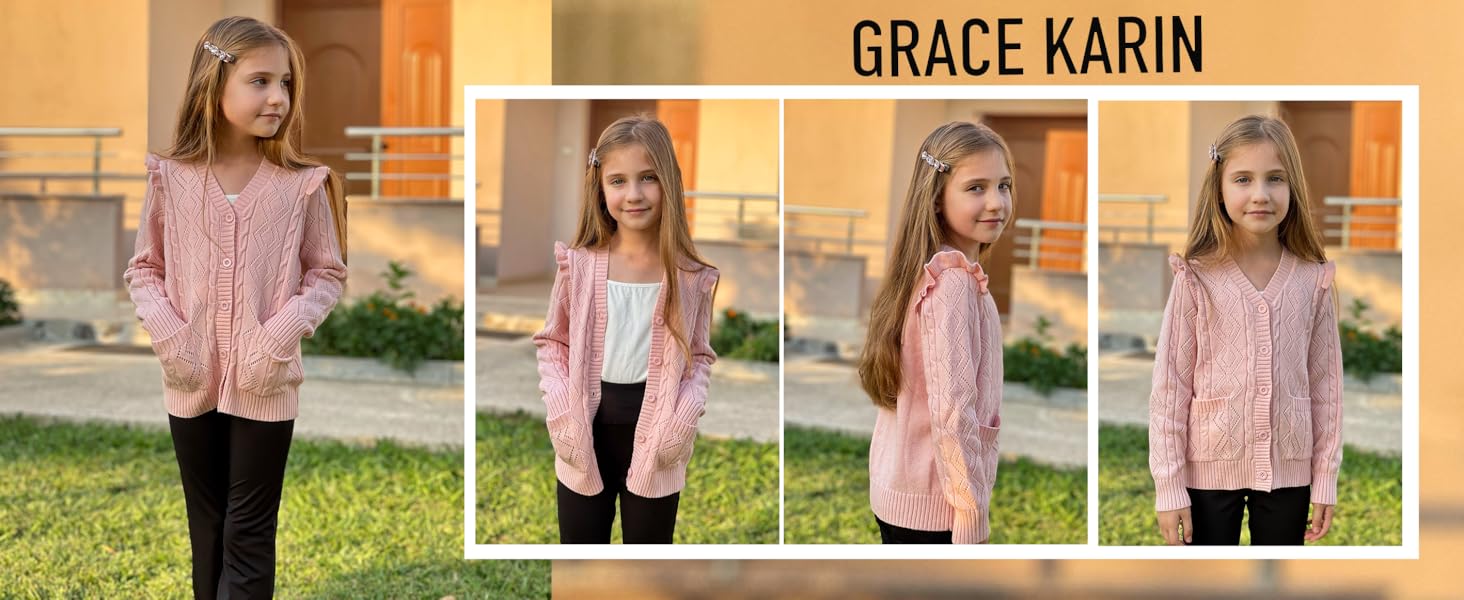 girls pink sweater