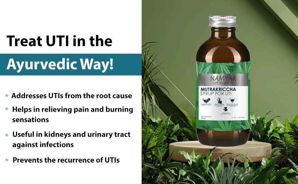Buy Namyaa Mutrakriccha Syrup for UTI Fast relief of UTI Pain
