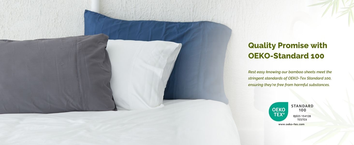 GOKOTTA Luxury Bamboo Sheets I Sheets with Elastic Corner Straps I 24