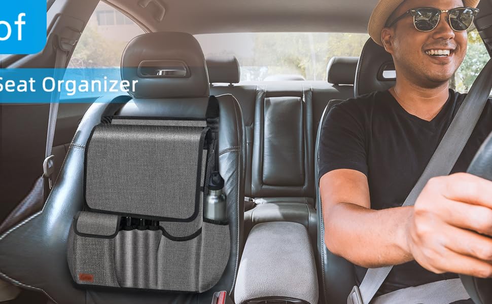 Car Organiser for Front Seat/Passenger Seat, Back Seat Hanging Car Seat Organiser for Files