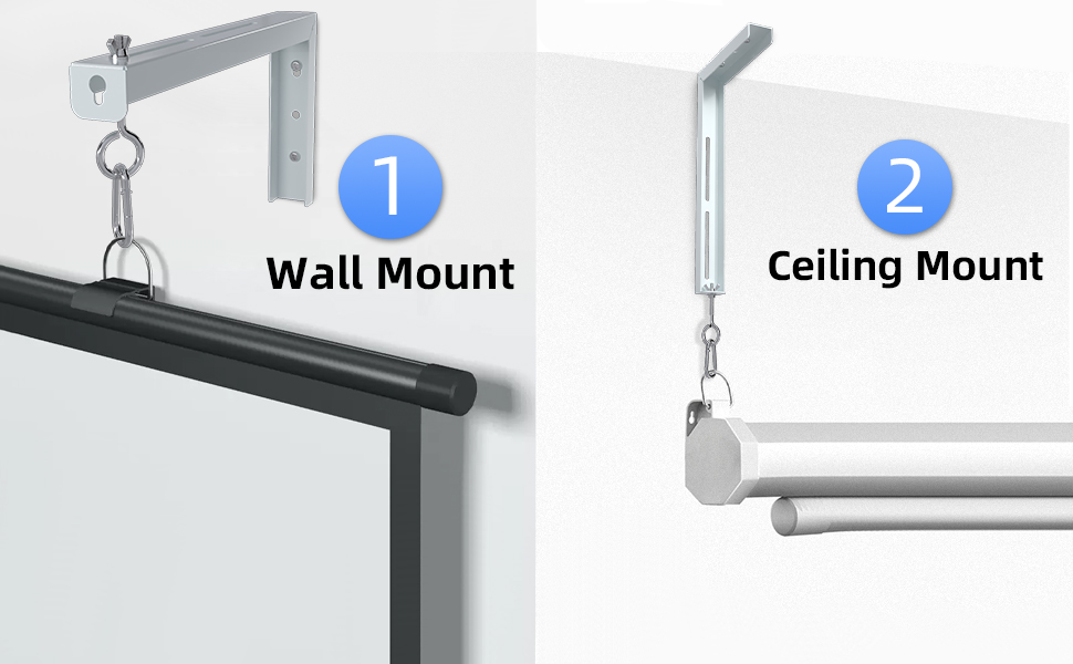 suptek Universal Projector Screen Wall Mount LBrackets Wall Hanging Mount 12 inch