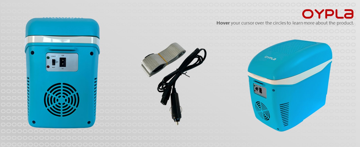 Oypla 7.5L 12V DC Car Cooler Coolbox Hot Cold Portable Electric Cool