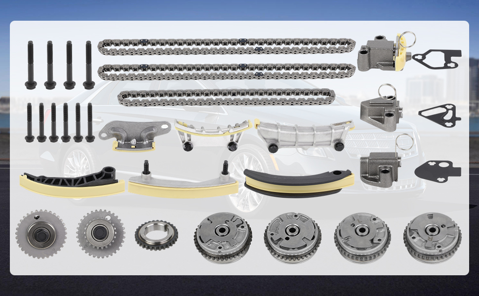 Engine Timing Chain Kit 12633451+4pcs VVT Sprockets