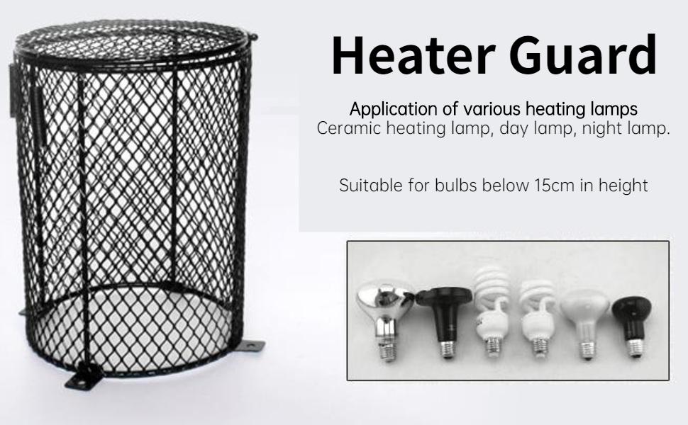 Reptile Heater Guard, Heating Lamp Mesh Cover AntiScald Lampshade
