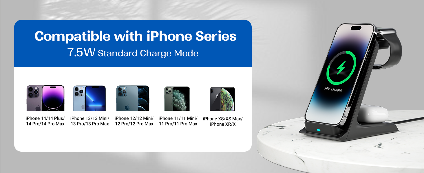 Wireless Charging Station for Thick Cases/Popsocket