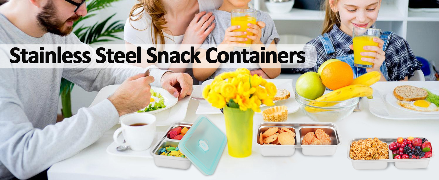 Stainless Steel Grab and Go Snack Containers