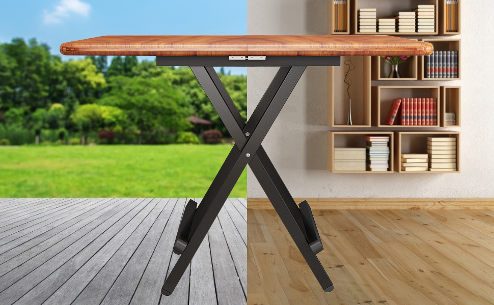 Rukulin Portable Foldable Dining Table Kitchen Table Space Saving Drop