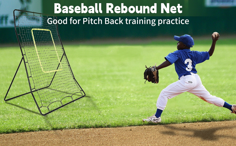 AKOZLIN Baseball Rebound Net XL Youth Pitch Back Baseball/Softball