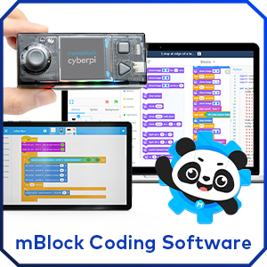 Makeblock cyberpi コーディングキット AIとIoTおよびPython学習用のプログラム可能なマイクロコンピューター 教育用の4-in-1パック Scratch ブロックベース 8 歳