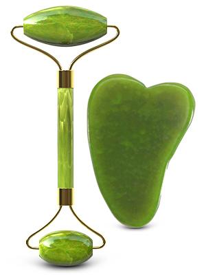 jade roller for face gua sha set massage tool