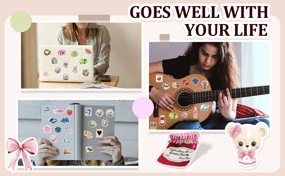  Y2K Aesthetic Stickers, Coquette Girl Aesthetic Stickers