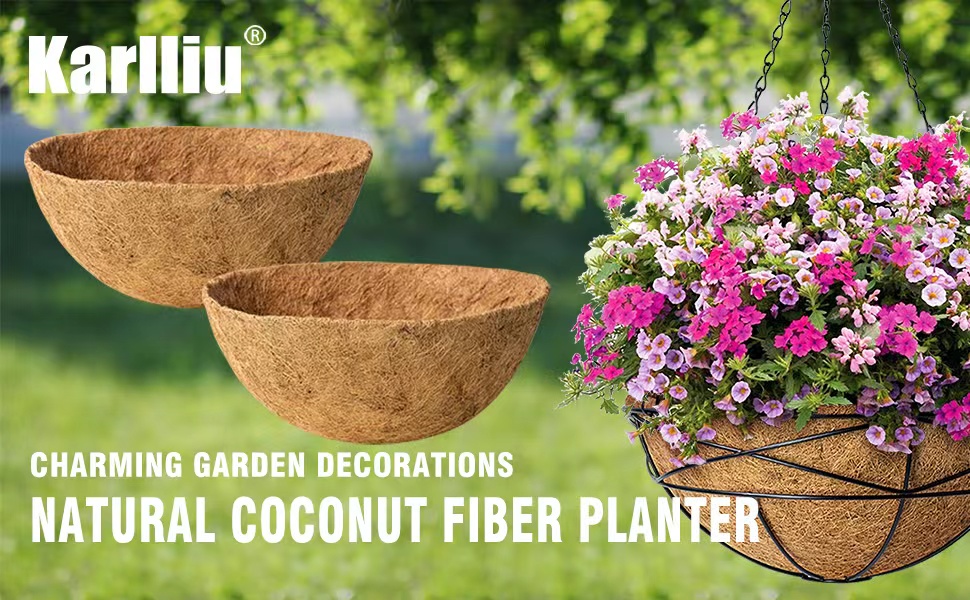 Karlliu 2 Pack 16 Inch Round Replacement Coco Liners for