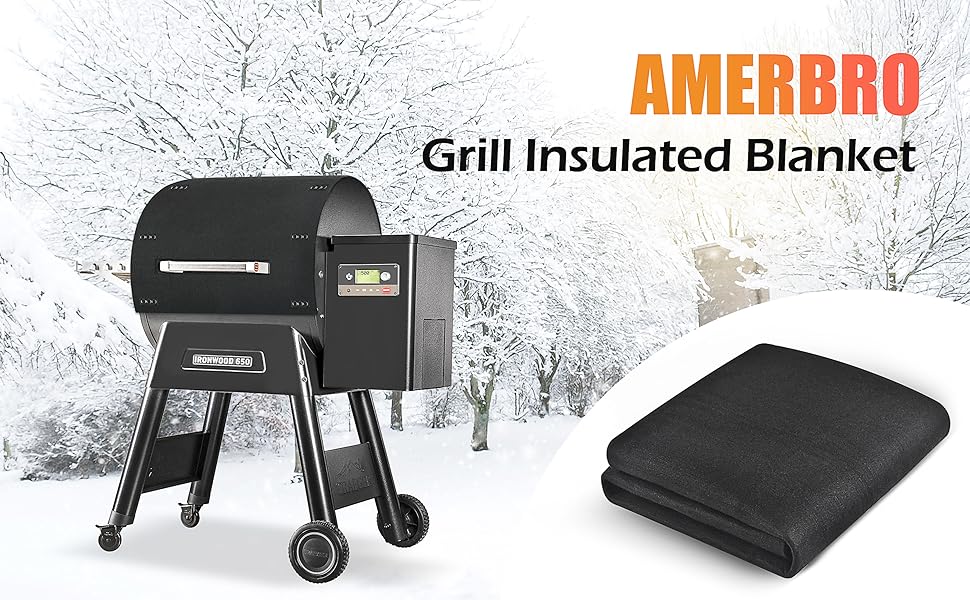 Grill Blanket 40 x 35.5in Cuttable Insulated Smoker