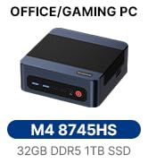Amazon.com: BOSGAME M4 Mini Gaming PC - AMD Ryzen 7 8745HS