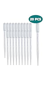 Zkupanx 20 PCS 3ML Dropper Pipettes