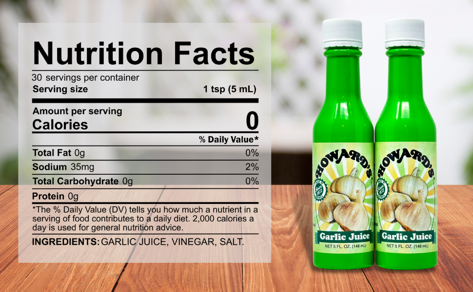 Wyked Yummy Garlic Juice Bundle with (2) 5 oz Bottles of Howard’s Garlic Juice and
