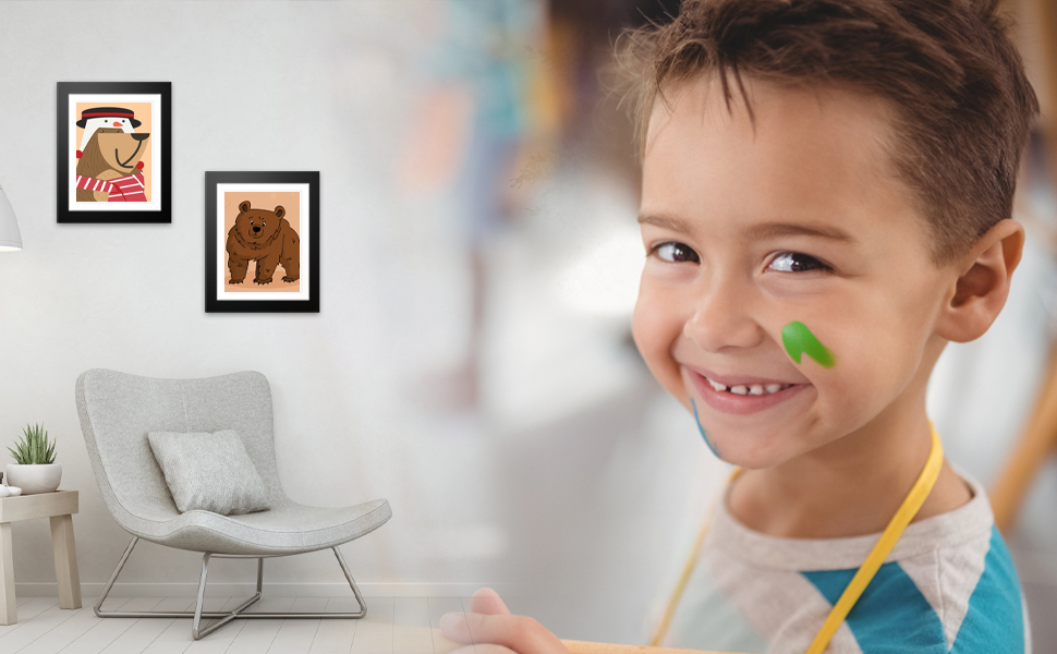 Fhsgcold Kids Art Frames,Picture Frame For Kid Work,Child With Storage,Kids Artwork