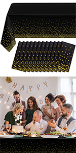 black tablecloth