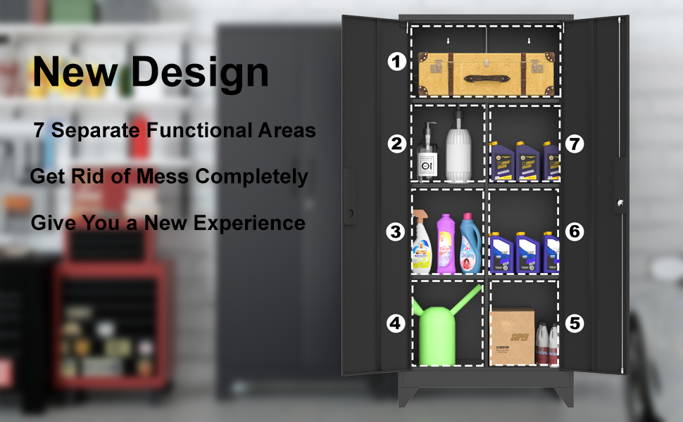 YILFANA 71" Metal Storage 4Tier Office File