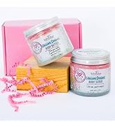 Bella & Bear Unicorn Dreams Gift Set - 3-in-1 Body Scrub & Goddess Body Butter in Glossy Pink Box...