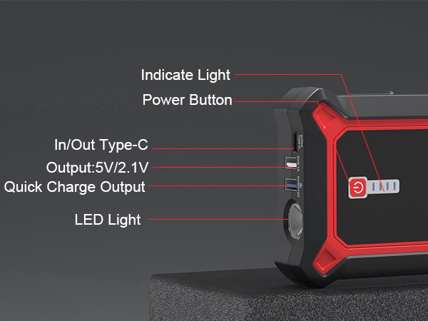 battery booster jump starter pack