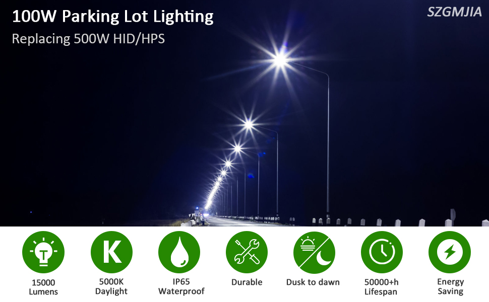 street light 100W led parking lot light pole dusk to dawn outdoor lighting shoebox shoe box light