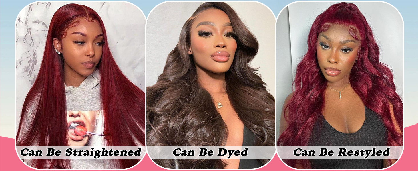 burgundy wigs