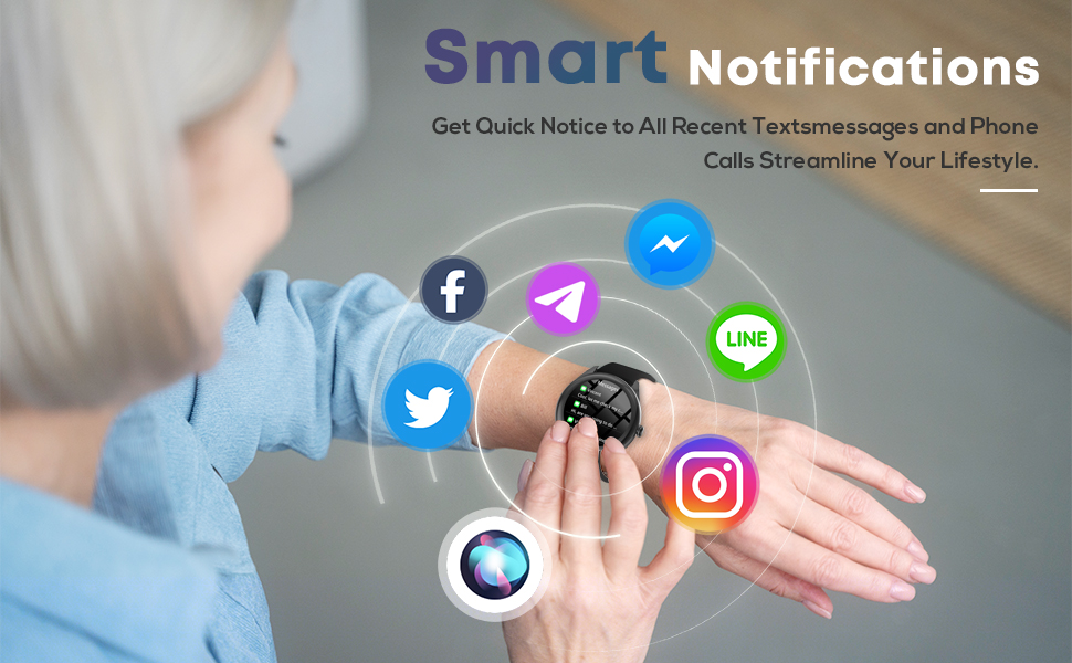 smart bluetooth watch with smart notifications