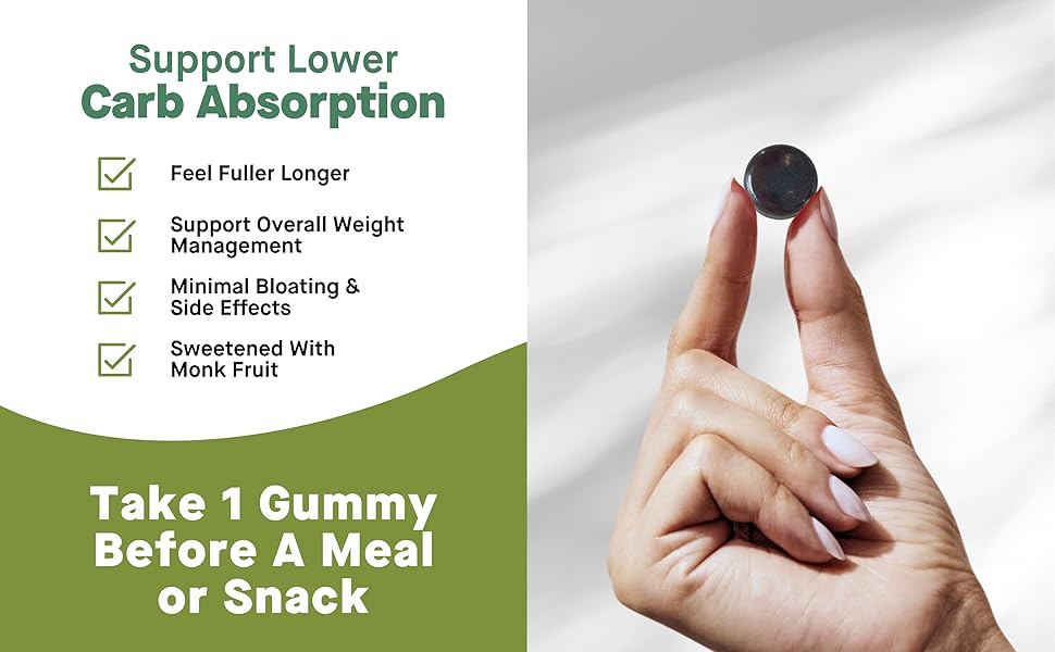 GLP-1 support gummies. no sugar added supplement, weight management, digestion